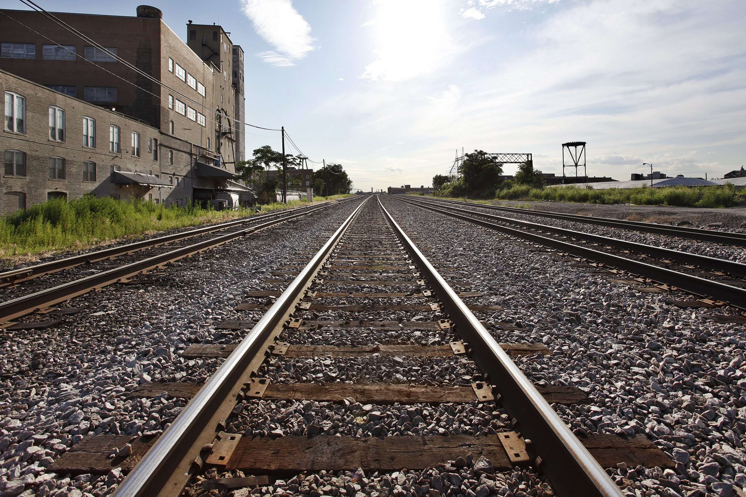 Train track spur line join L'Assomption facility