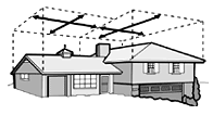 duraflo calculator image of a house roof where vents are placed