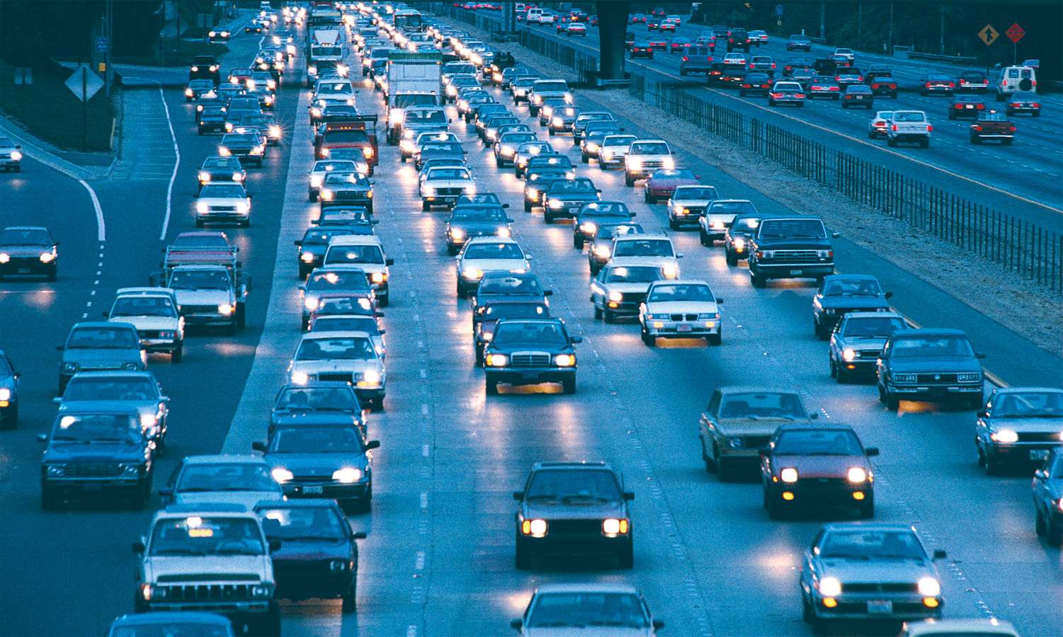 Busy highway during rush hour