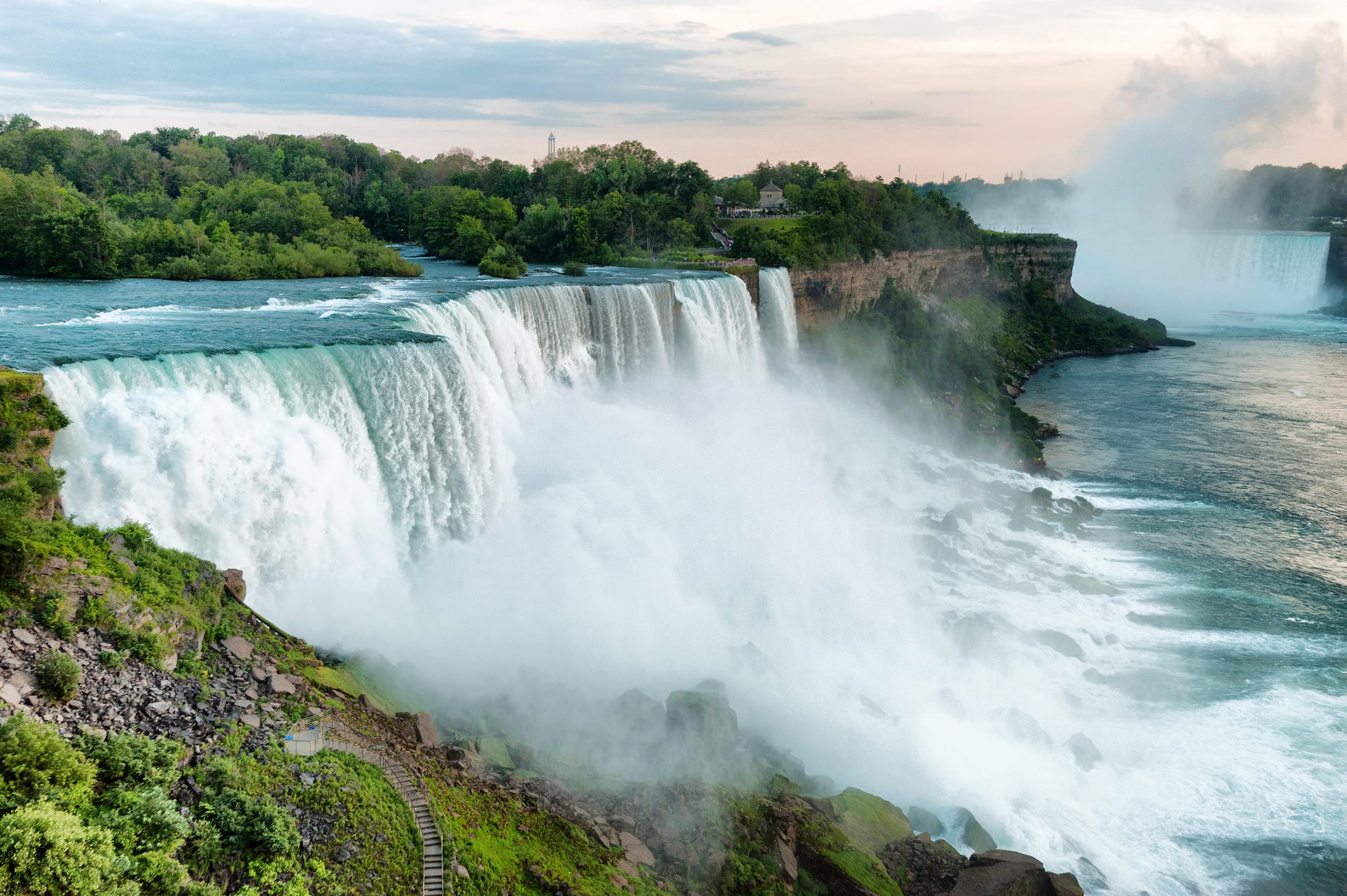 Aerial view of Niagara fall in daylight